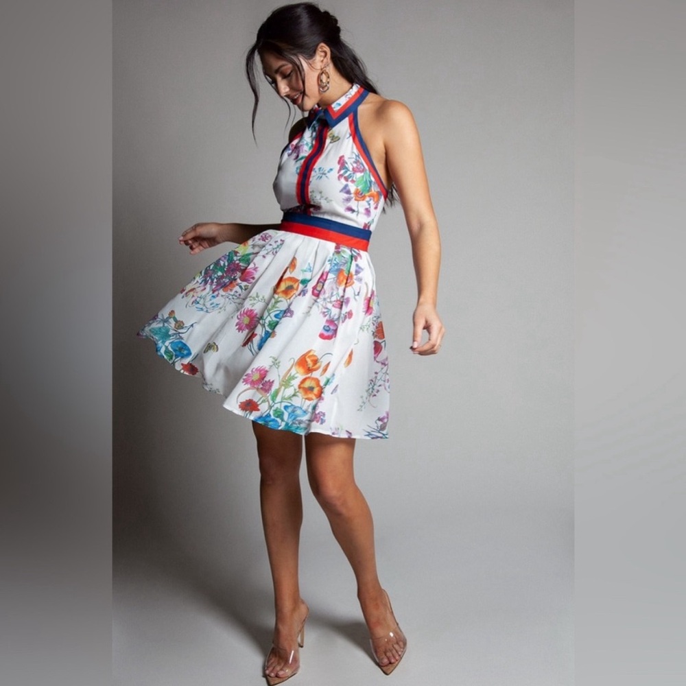 NWT | L’ATISTE | Small | Stunning Halter Dress Gucci Vibes